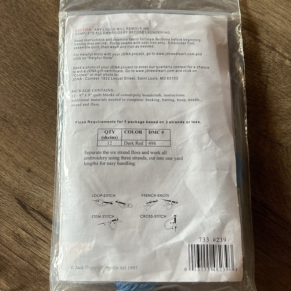 NWT Jack Dempsey Needle Art Quilt blocks - Picture 4 of 4